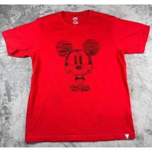 Uniqlo UT Disney Mickey Mouse Graphic T-Shirt Red Size LG 341-166225